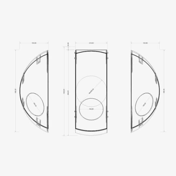Soldidesign Sfera abs natural black - Recycling bin 120lt - 60cm - Image 4