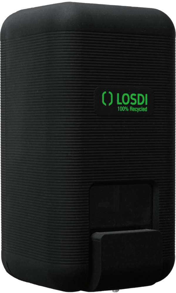 Liquid Soap Dispenser. Black matt 100% recycled palstic. ECO-LUXE Line